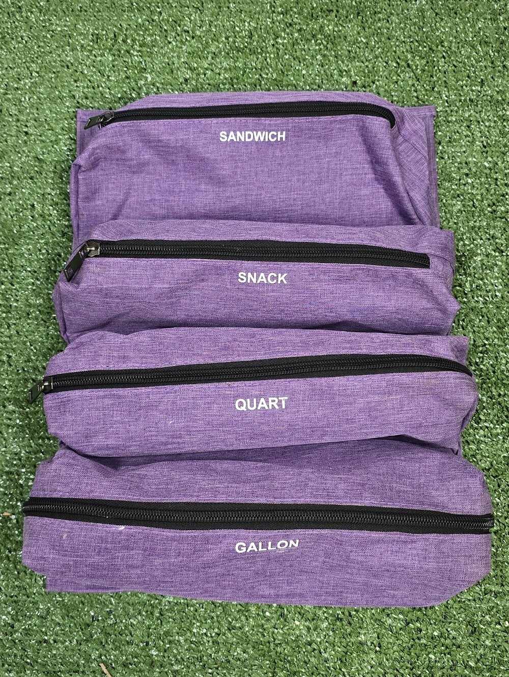 Ziplock Bag Hanging Organizer Small Space Storage Purple